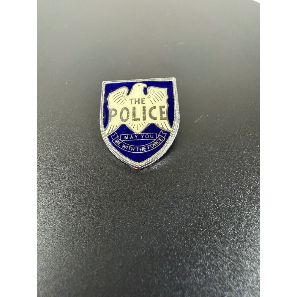 VTG 1983 The Police Band Enamel Pin Badge May You Be With The Force
